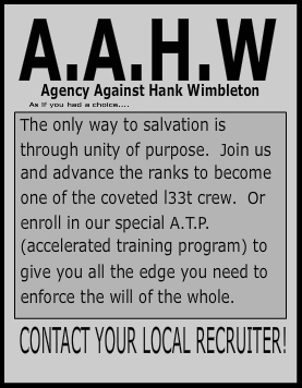 The Agency Against Hank Wimbleton